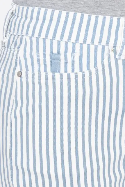 Recover Pants Frieda, Straght-Fit Hose In STREIFEN ECRU/ BLAU Artikelnummer REC-13395-4149-400