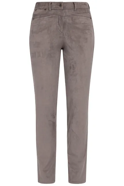 Recover Pants Hose In Wildlederoptik In DUNKELBRAUN Artikelnummer REC-11901-3049-890