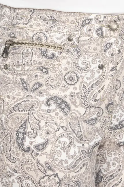 Recover Pants Hose Mit Paisleydruck In DRUCK ECRU-BEIGE-ANTHRAZIT Artikelnummer REC-12281-4074-2