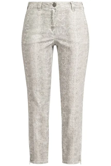 Recover Pants Hose Mit Reptilprint In ECRU-ANTHRAZIT Artikelnummer REC-12664-01-4024-183