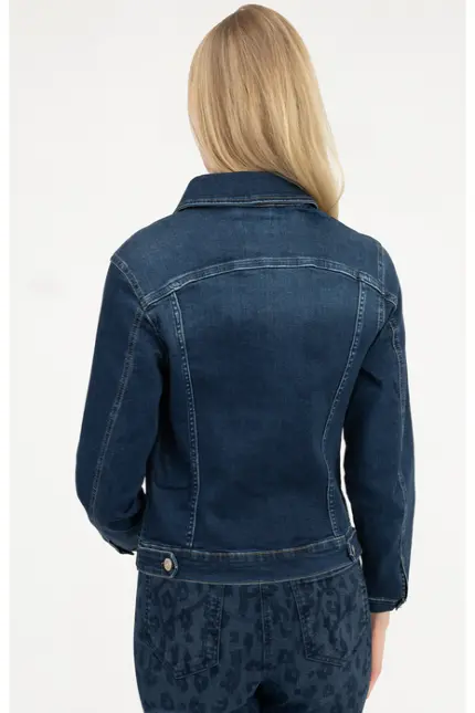 Recover Pants Jeansjacke Chic In Used-Optik In DENIM BLUE Artikelnummer REC-30100-01-4325-145