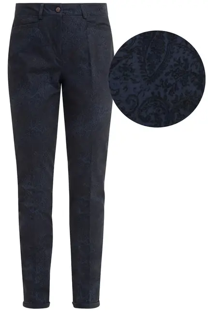 Recover Pants Slim Fit Druckhose In DRUCK DUNKELBLAU Artikelnummer REC-13013-4099-4