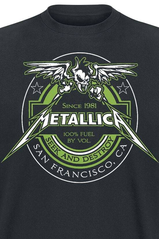 EMP "100% Fuel - Seek And Destroy" T-Shirt Schwarz Von Metallica