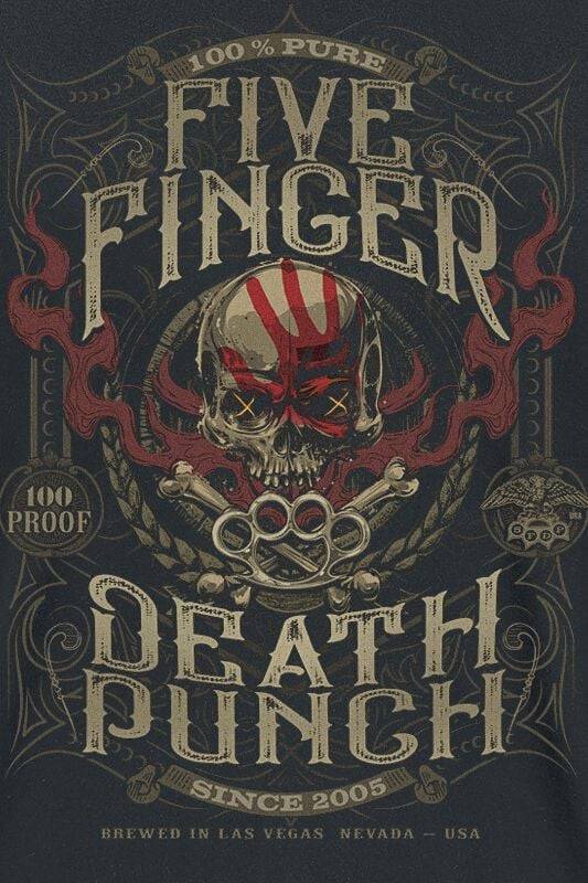 EMP "100 Proof T-shirt" T-Shirt Schwarz Von Five Finger Death Punch