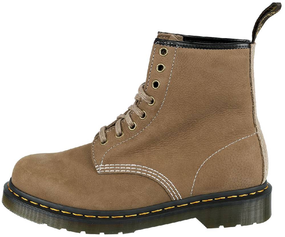 EMP "1460 - Savannah Tan Tumbled" Bikerboot Beige Von Dr. Martens
