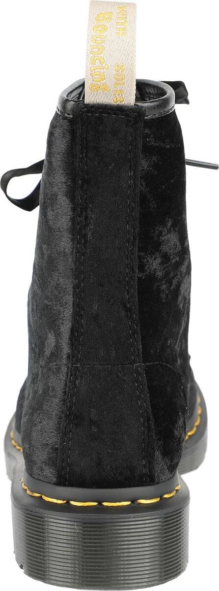EMP "1460 Vegan - Black Crushed Velvet" Boot Schwarz Von Dr. Martens