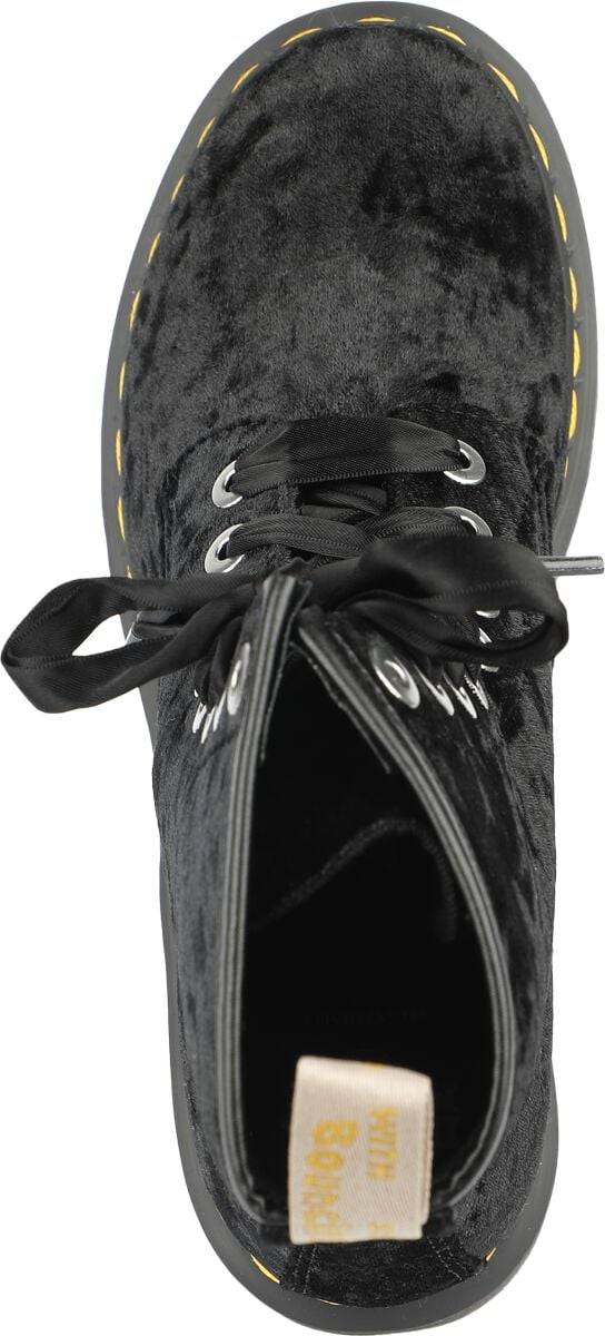 EMP "1460 Vegan - Black Crushed Velvet" Boot Schwarz Von Dr. Martens