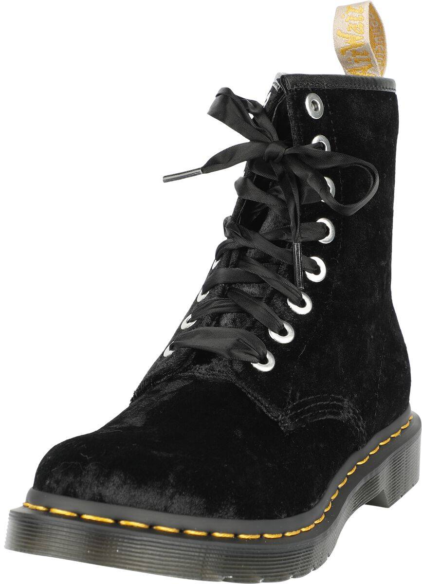 EMP "1460 Vegan - Black Crushed Velvet" Boot schwarz von Dr. Martens