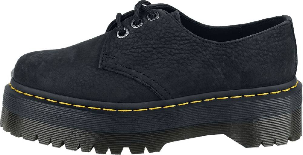 EMP "1461 Quad II - Charcoal Grey Tumbled" Halbschuh Schwarz Von Dr. Martens