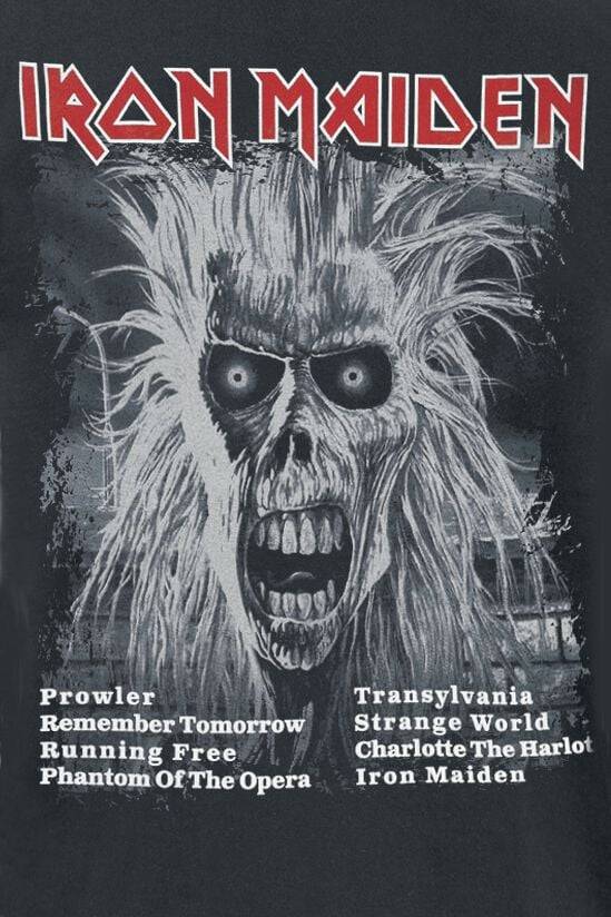 EMP "1st Album Tracklist" T-Shirt Schwarz Von Iron Maiden