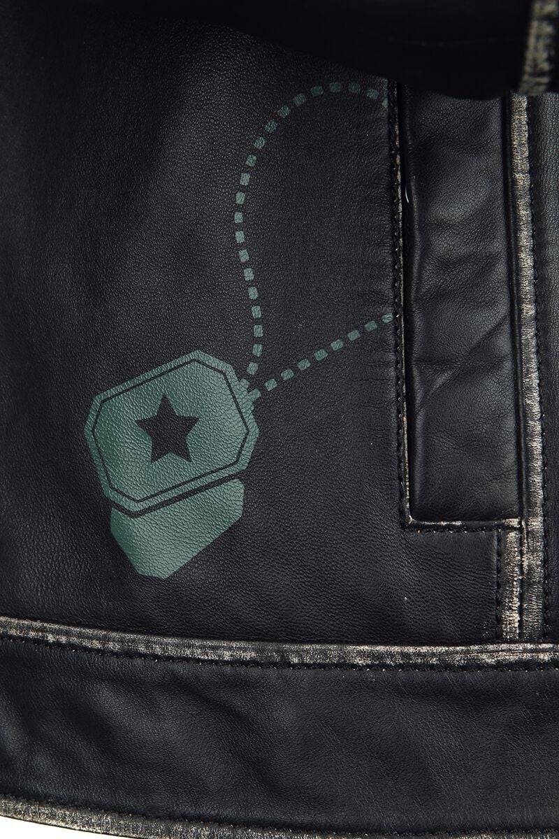 EMP "2 - Rick Flag" Lederjacke Schwarz Von Suicide Squad