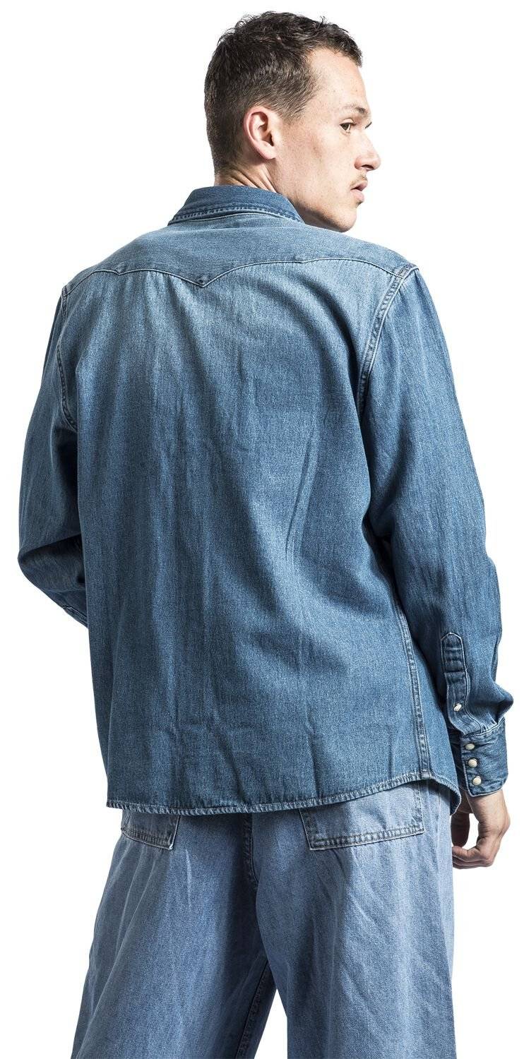 EMP "27MW Icon Mid Stone" Jeanshemd Blau Von Wrangler