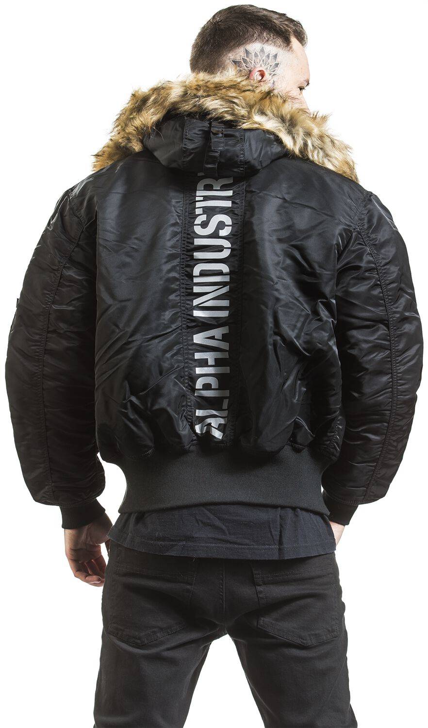 EMP "45P Hooded Custom" Winterjacke Schwarz Von Alpha Industries