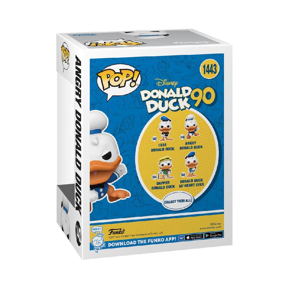 EMP "90th Anniversary - Angry Donald Duck Vinyl Figur 1443" Funko Pop! Multicolor Von Micky Maus