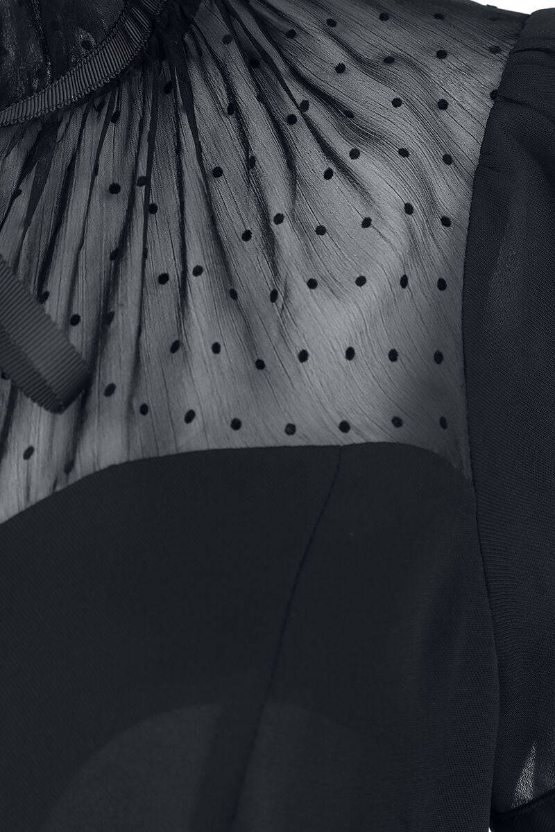 EMP "Acid Doll Coalette Blouse" Bluse Schwarz Von Voodoo Vixen