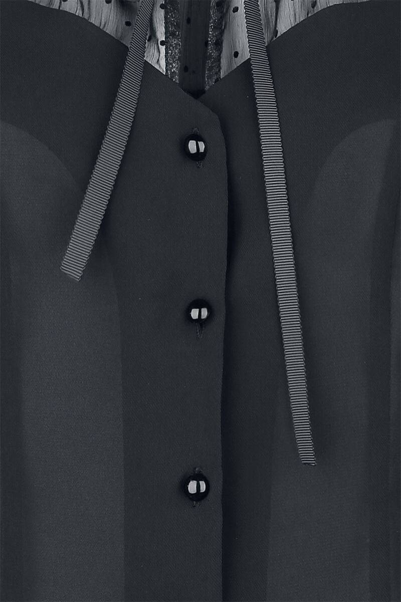 EMP "Acid Doll Coalette Blouse" Bluse Schwarz Von Voodoo Vixen