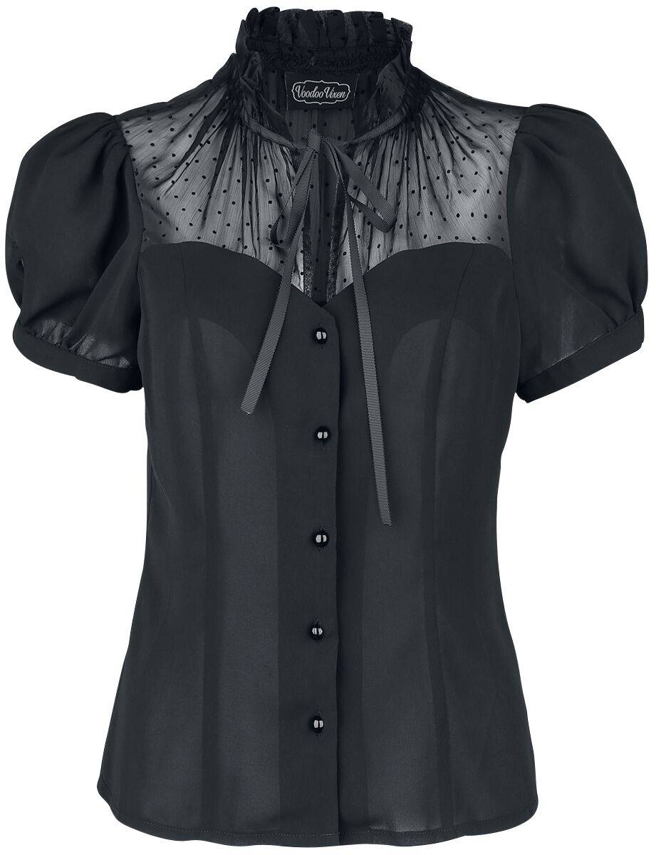 EMP "Acid Doll Coalette Blouse" Bluse schwarz von Voodoo Vixen