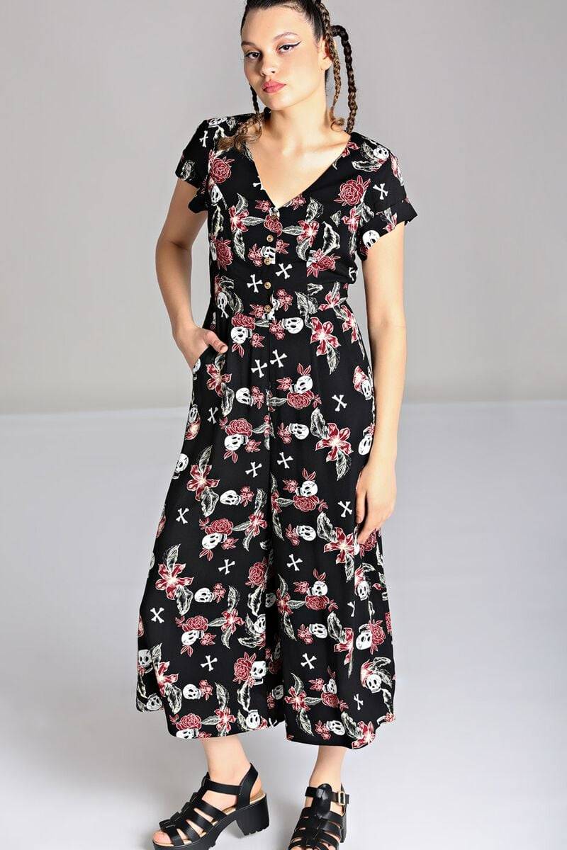 EMP "Alani Jumpsuit" Jumpsuit Multicolor Von Hell Bunny