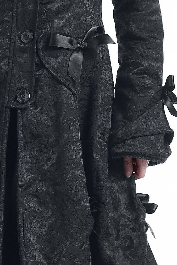 EMP "Alice Rose Coat" Wintermantel Schwarz Von Poizen Industries
