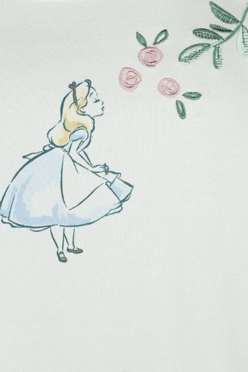 EMP "Alice With Roses" T-Shirt Weiß Von Alice Im Wunderland