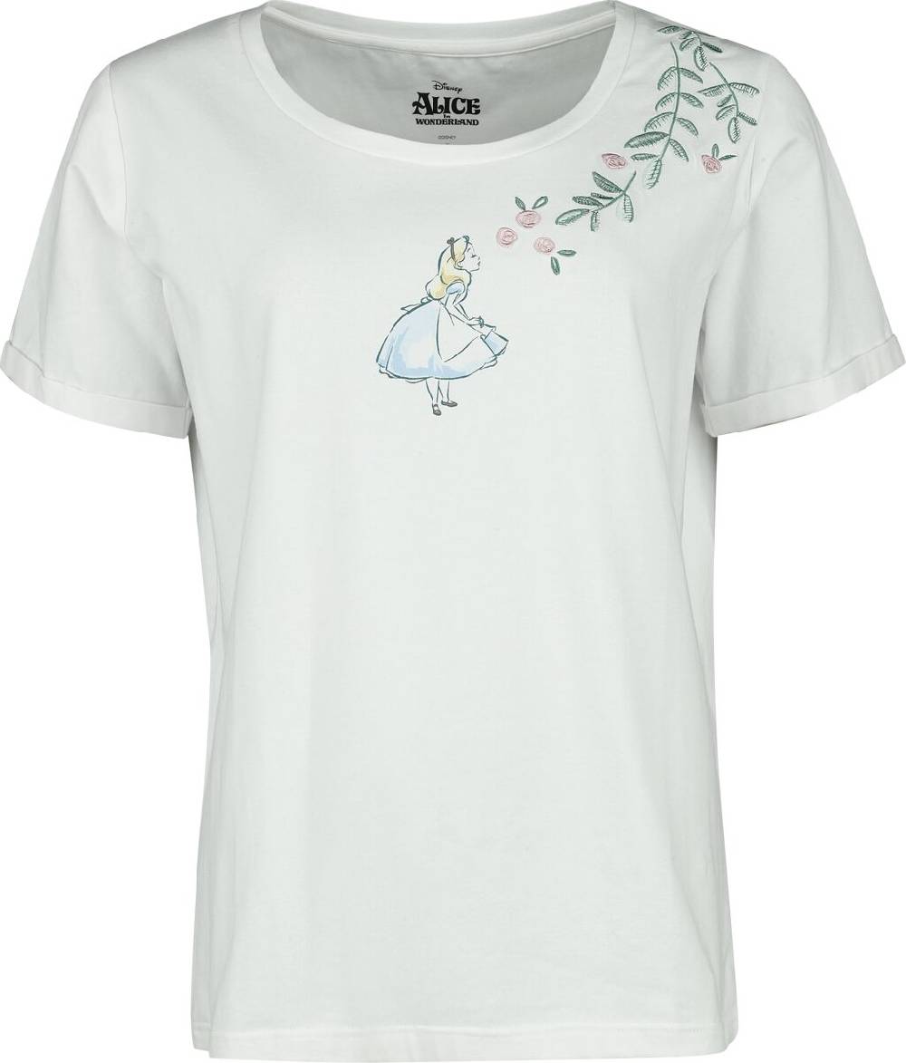EMP "Alice With Roses" T-Shirt weiß von Alice im Wunderland
