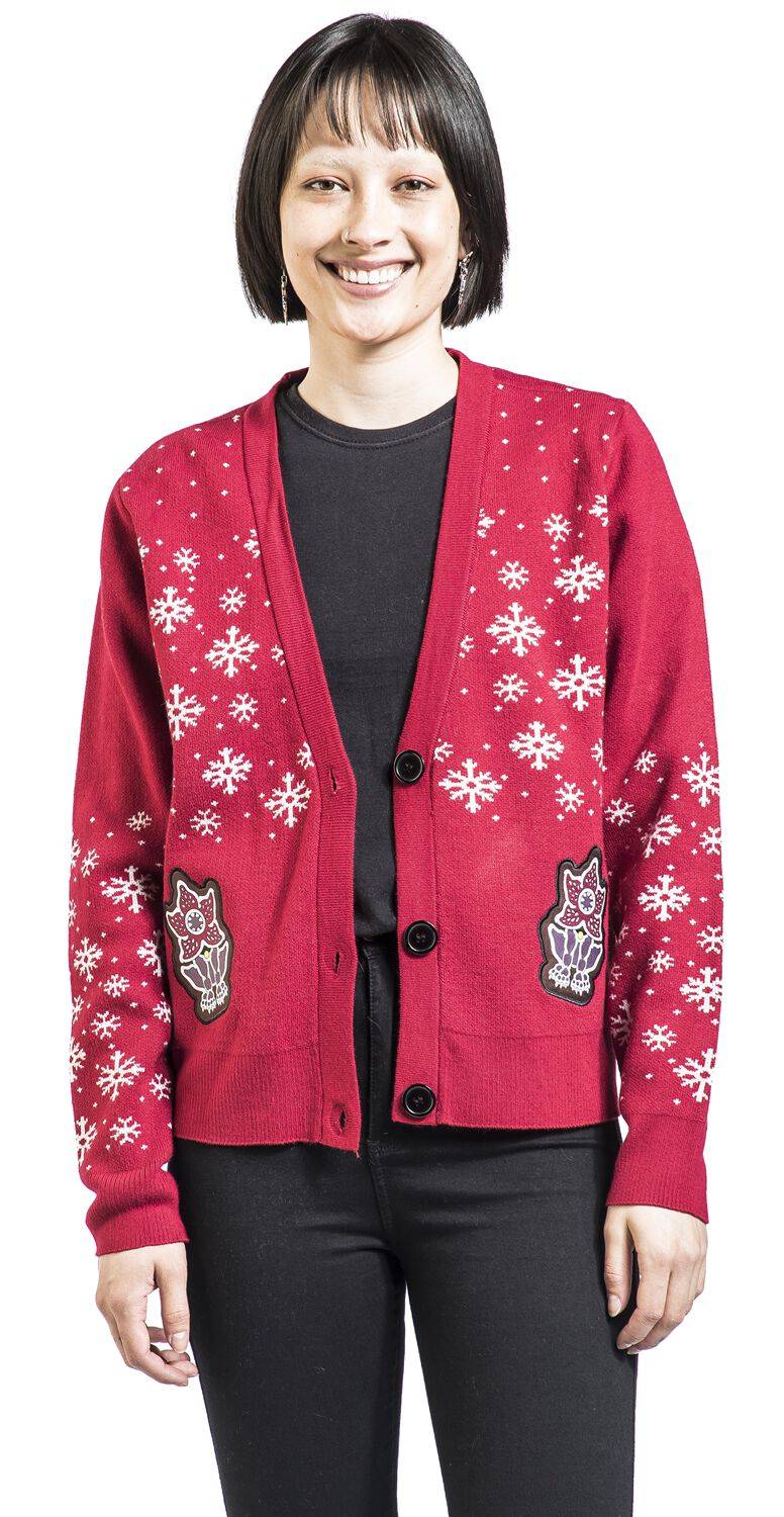 EMP "All I Want For Christmas Is A Demodog" Cardigan Multicolor Von Stranger Things