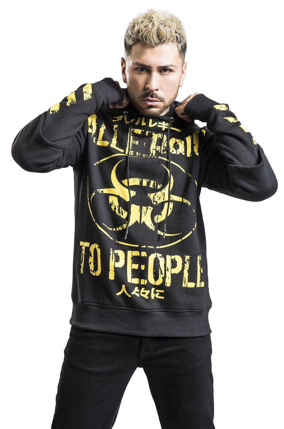 EMP "Allergic Hood" Kapuzenpullover Schwarz Von Heartless