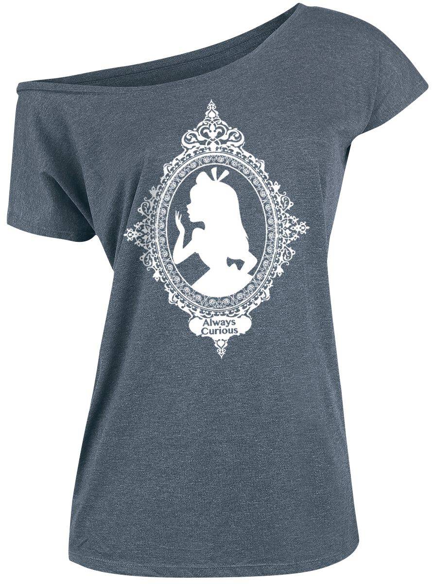 EMP "Always Curious" T-Shirt blau meliert von Alice im Wunderland