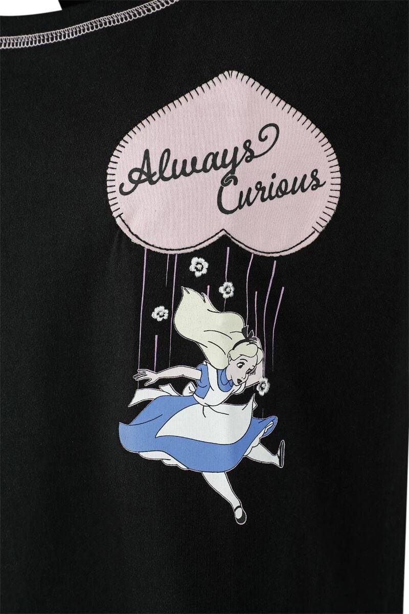 EMP "Always Curious" T-Shirt Schwarz Von Alice Im Wunderland