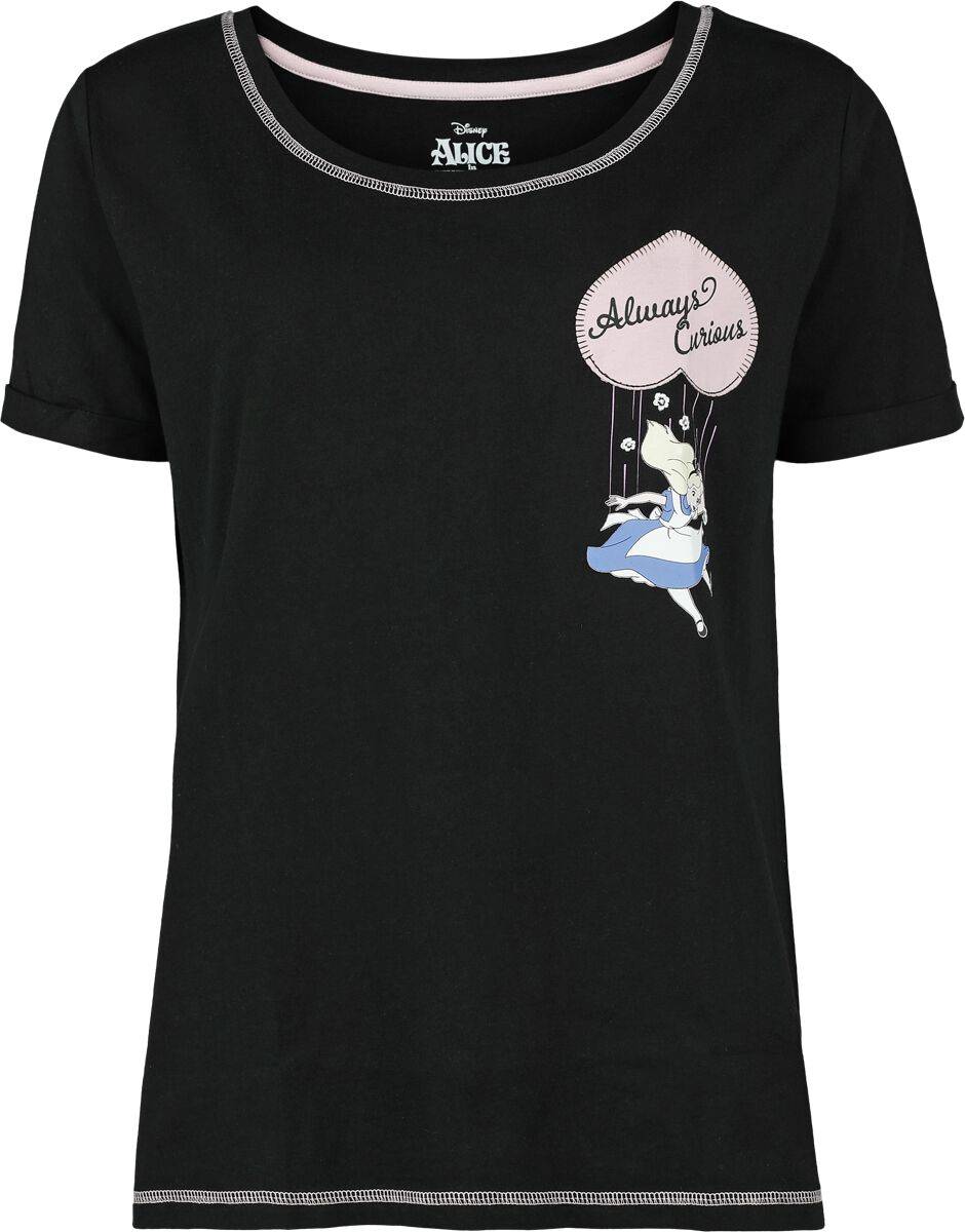 EMP "Always Curious" T-Shirt schwarz von Alice im Wunderland