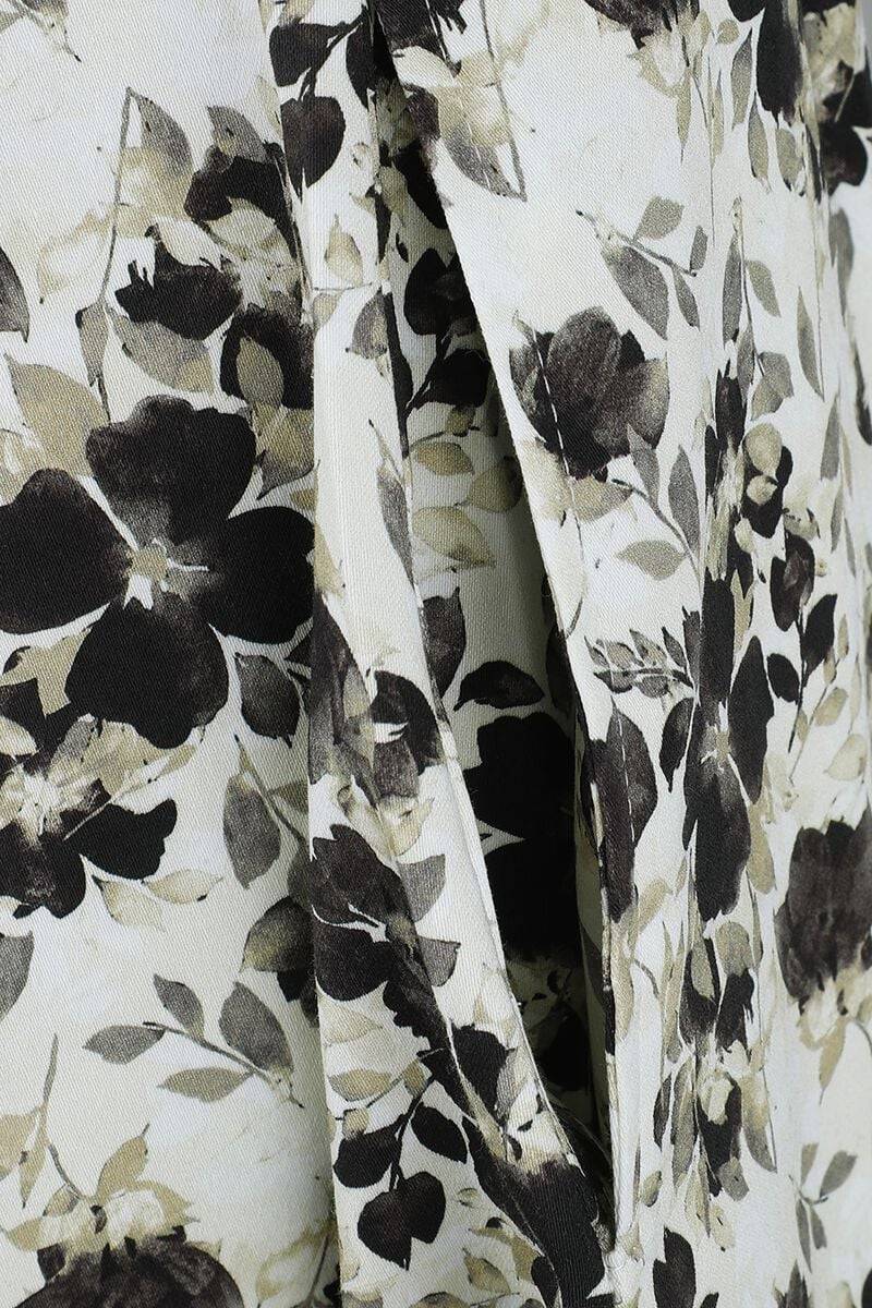 EMP "Alyssa Floral Swing Dress" Mittellanges Kleid Braun/weiß Von H&R London