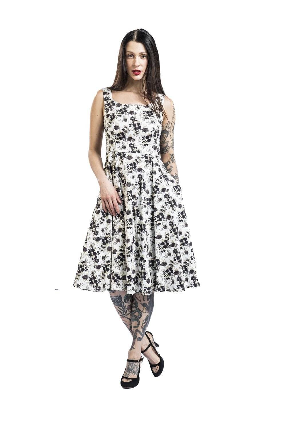 EMP "Alyssa Floral Swing Dress" Mittellanges Kleid Braun/weiß Von H&R London