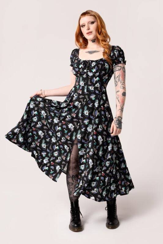 EMP "Amanita Midi Dress" Langes Kleid multicolor von Hell Bunny