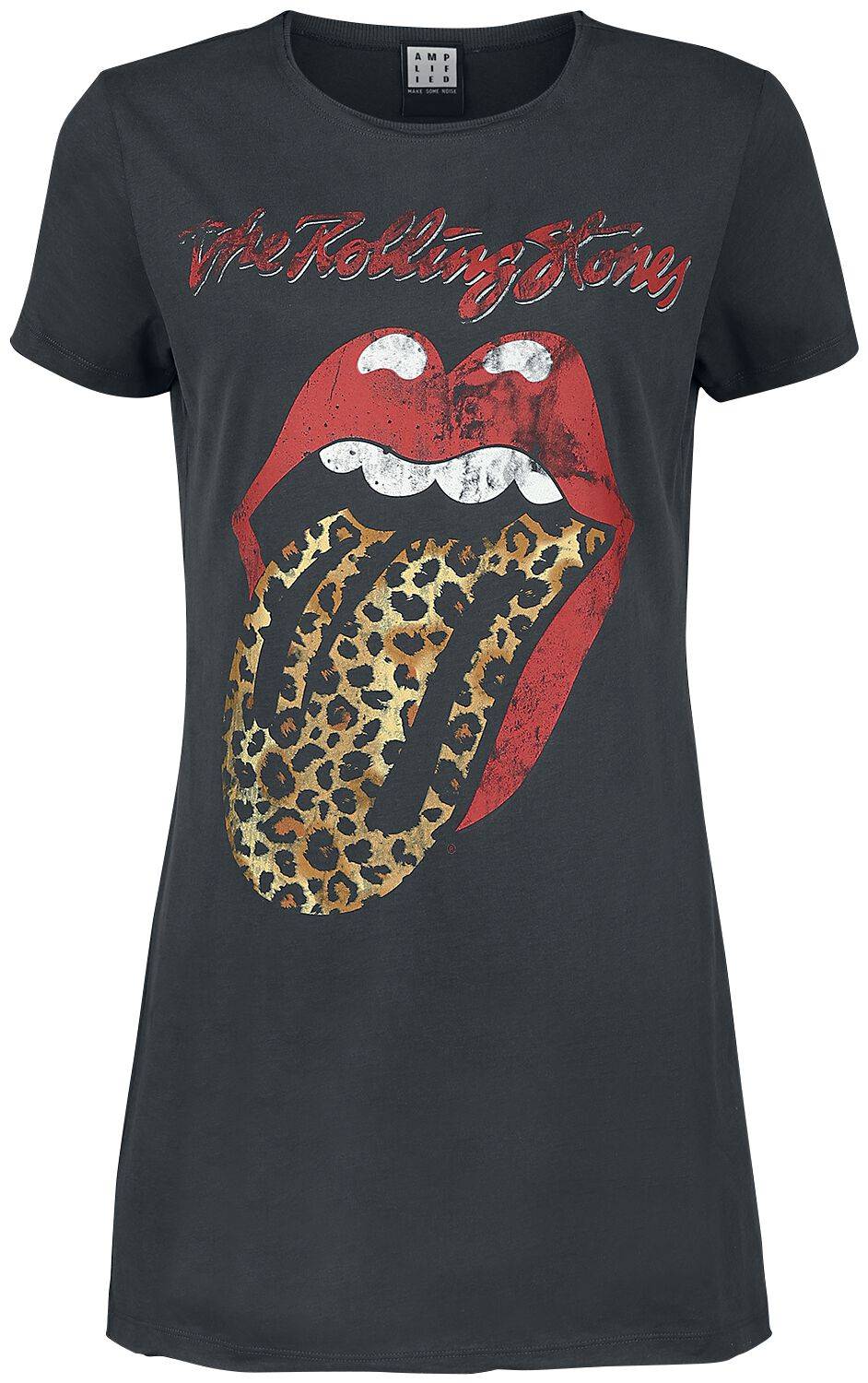 EMP "Amplified Collection - Leopard Tongue" Kurzes Kleid charcoal von The Rolling Stones