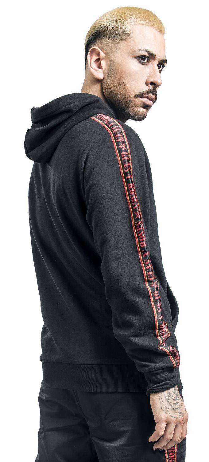 EMP "Amplified Collection - Mens Taped Fleece Hoodie" Kapuzenpullover Schwarz Von Guns N' Roses