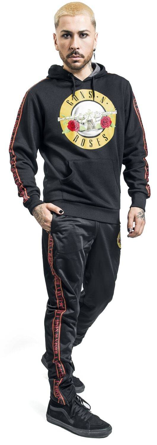 EMP "Amplified Collection - Mens Taped Fleece Hoodie" Kapuzenpullover Schwarz Von Guns N' Roses