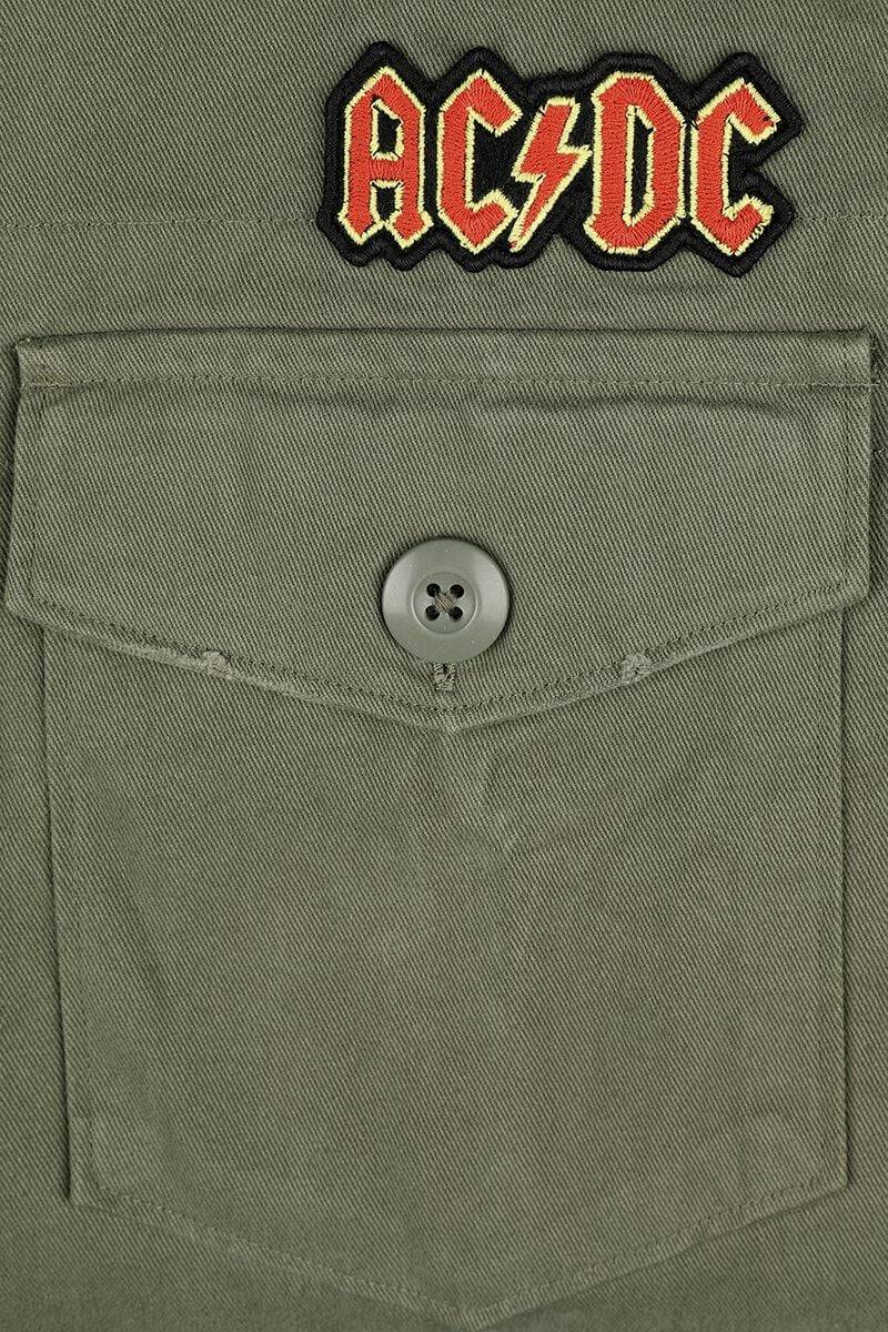 EMP "Amplified Collection - Military Shirt - Shacket" Langarmhemd Khaki Von AC/DC