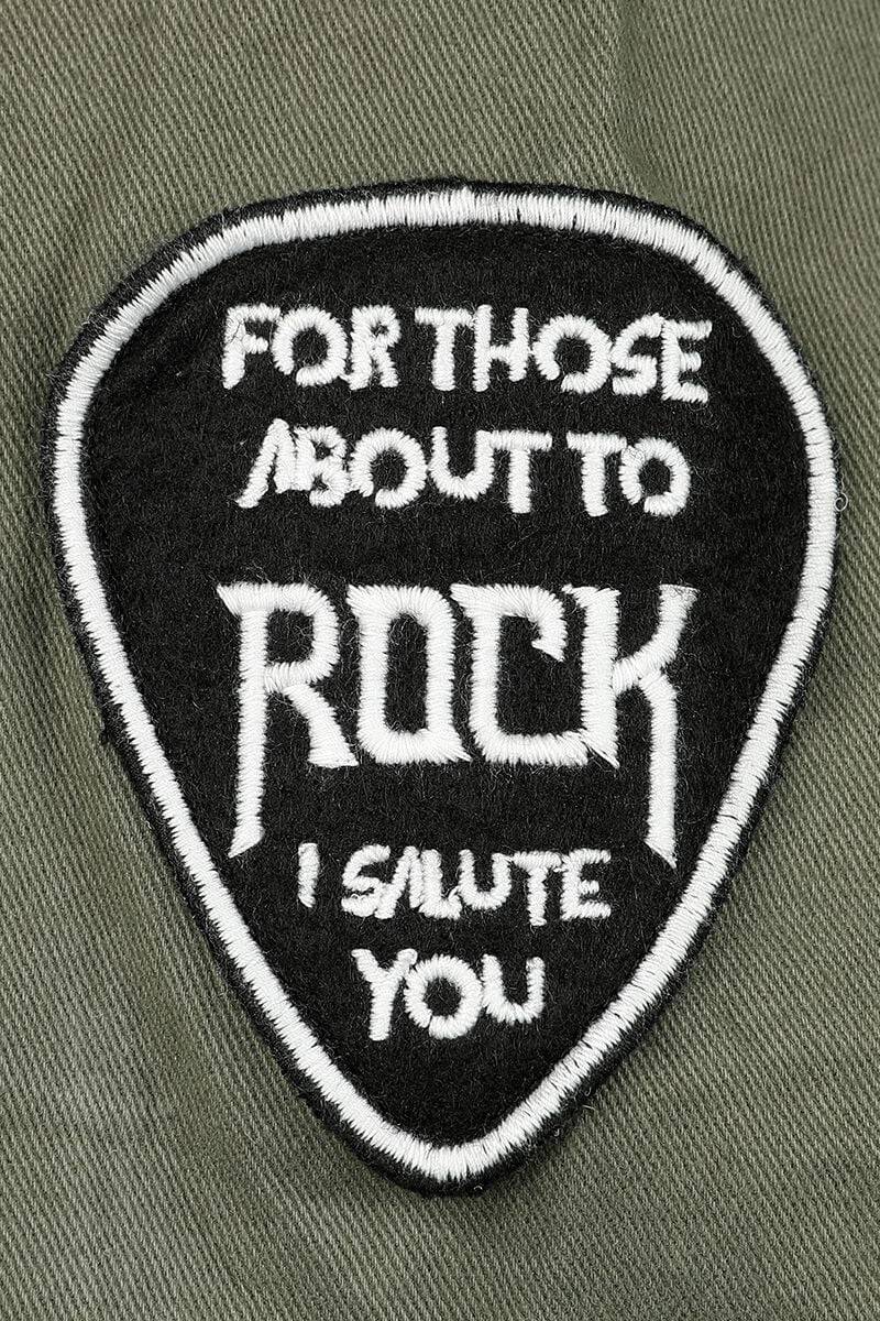 EMP "Amplified Collection - Military Shirt - Shacket" Langarmhemd Khaki Von AC/DC