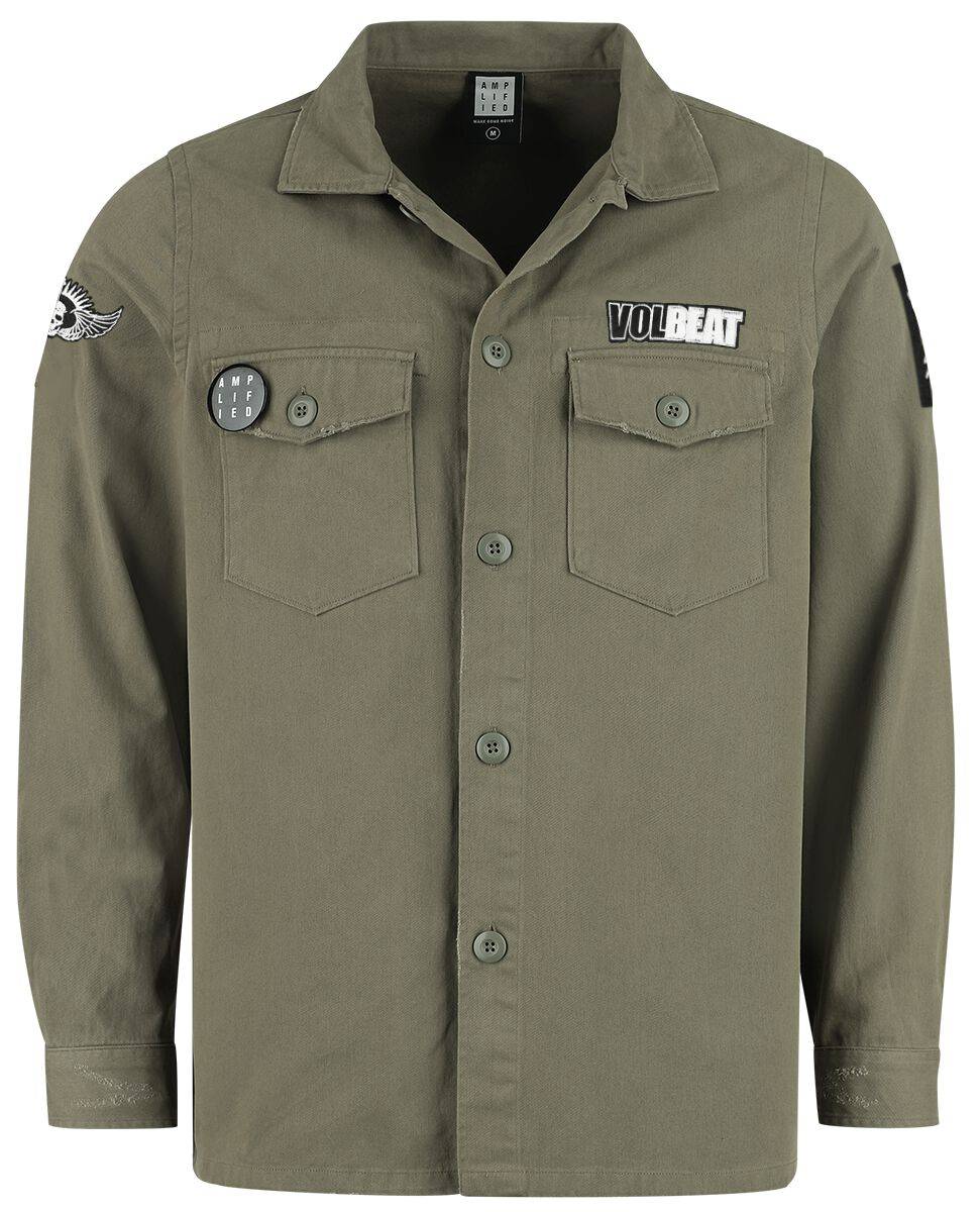 EMP "Amplified Collection - Military Shirt - Shacket" Langarmhemd khaki von Volbeat