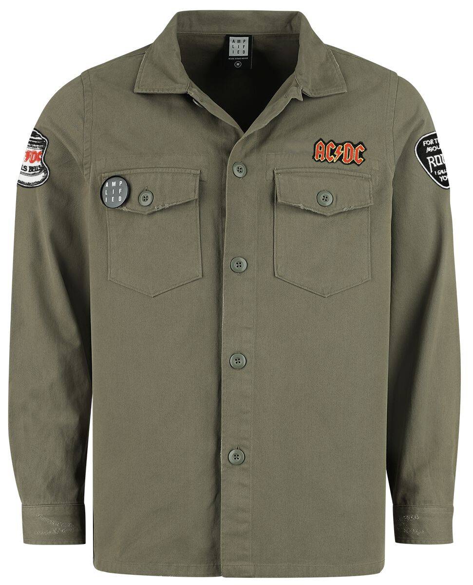 EMP "Amplified Collection - Military Shirt - Shacket" Langarmhemd khaki von AC/DC