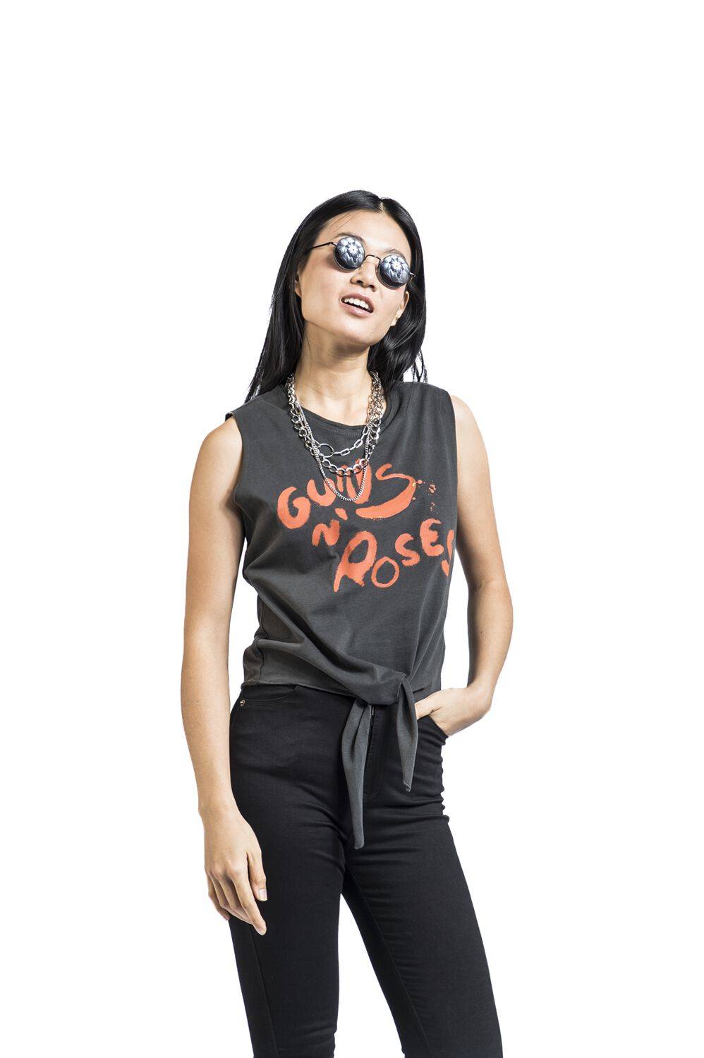 EMP "Amplified Collection - Paint Logo" Top Charcoal Von Guns N' Roses