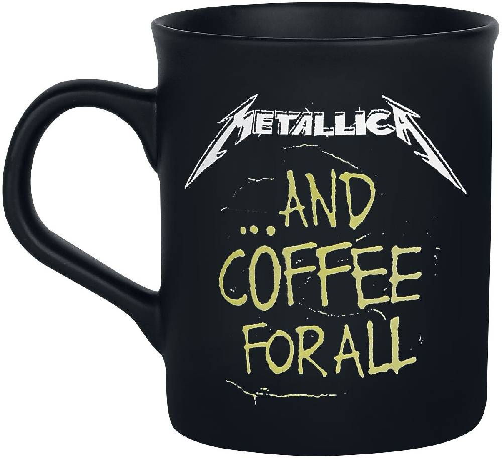 EMP " And Coffee For All" Tasse mattschwarz von Metallica