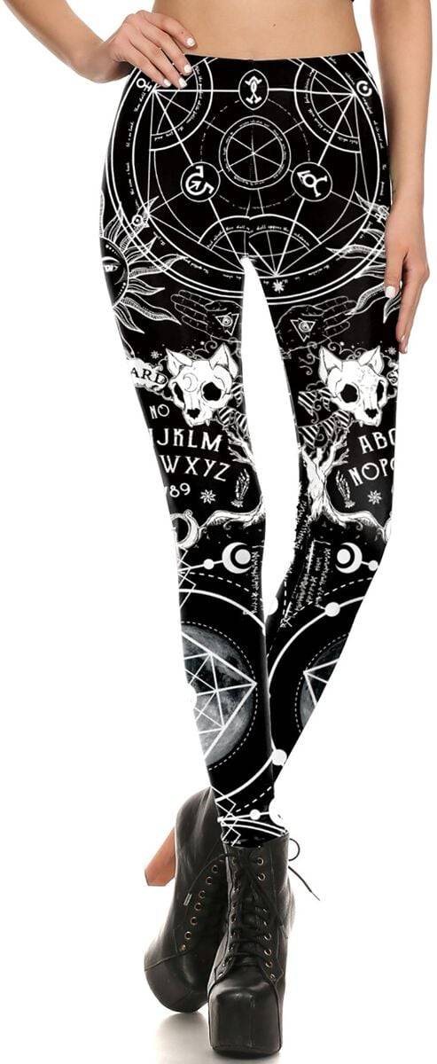 EMP "Animal Symbol Leggings" Leggings schwarz/weiß von Ocultica