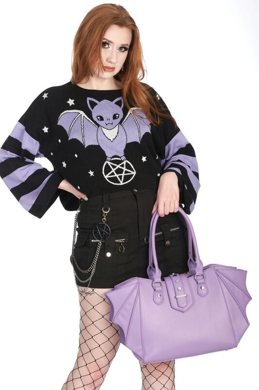 EMP "Annabelle" Handtasche Lila Von Banned Alternative