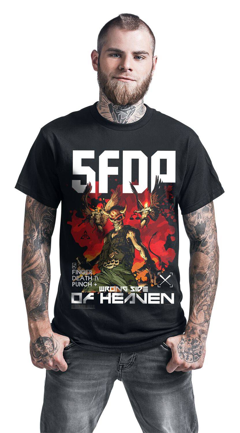 EMP "Anniversary Wrong Side Of Heaven" T-Shirt Schwarz Von Five Finger Death Punch
