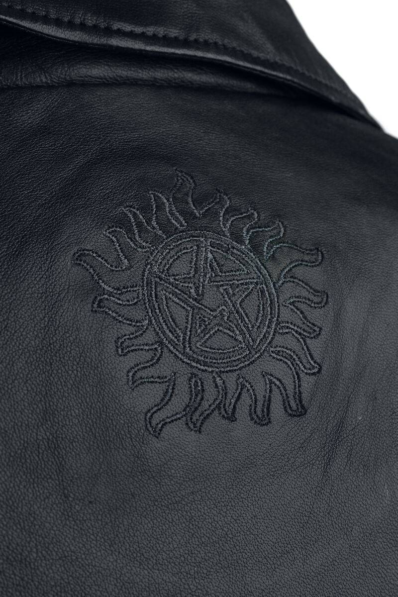 EMP "Anti Possession" Lederjacke Schwarz Von Supernatural