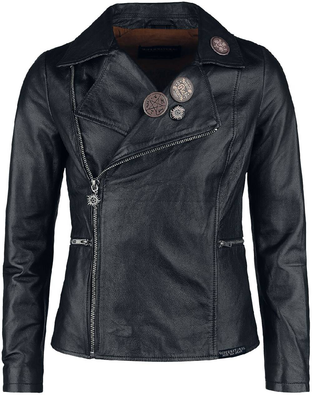 EMP "Anti Possession" Lederjacke schwarz von Supernatural