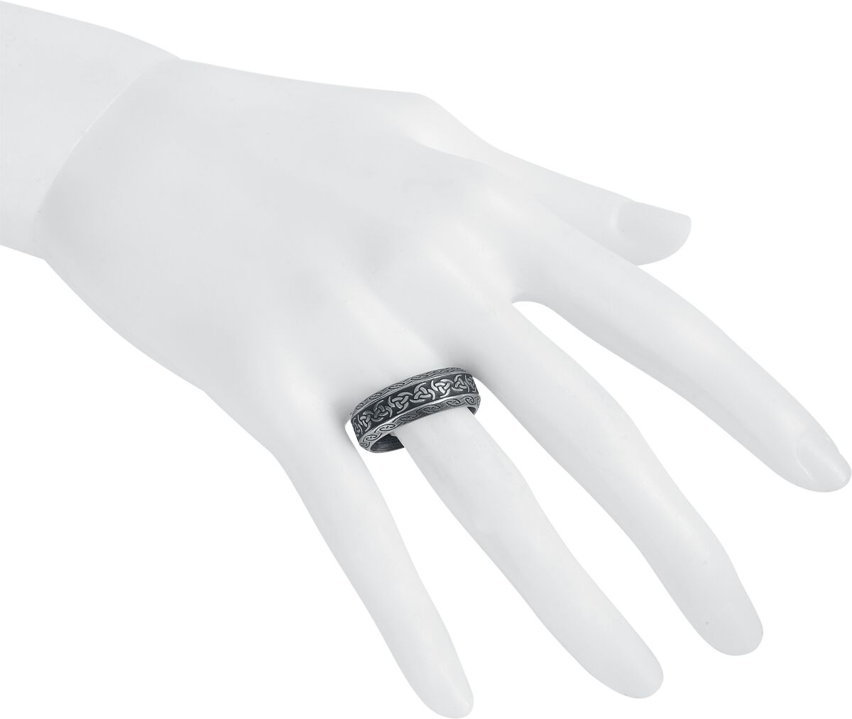 EMP "Antique Celtic" Ring Schwarz/silberfarben Von EtNox