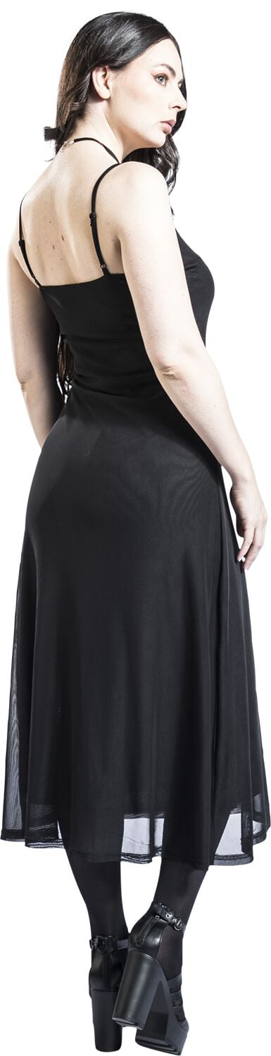 EMP "Araxiel Mesh Dress" Langes Kleid Schwarz Von Banned Alternative