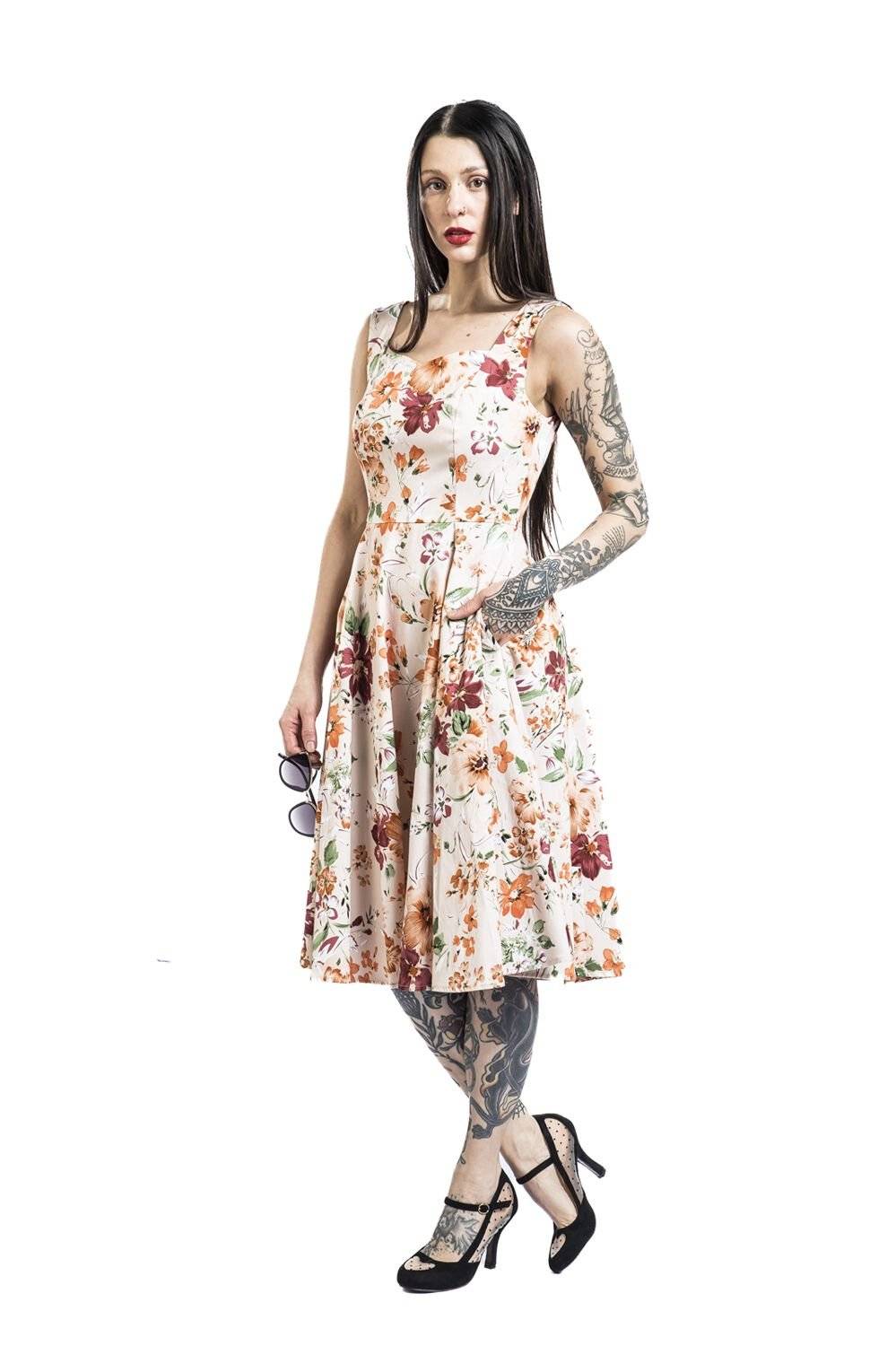 EMP "Ariana Floral Swing Dress" Mittellanges Kleid Multicolor Von H&R London